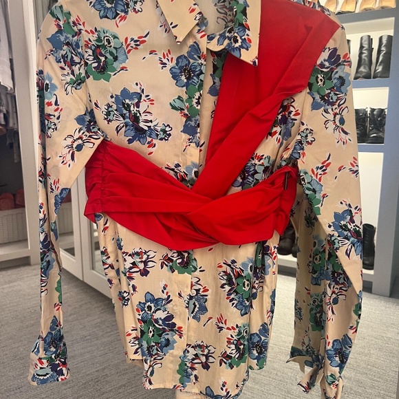 MSGM Light Pink Bouquet Poplin Shirt - Picture 4 of 4